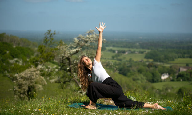 vera doing yoga wellness